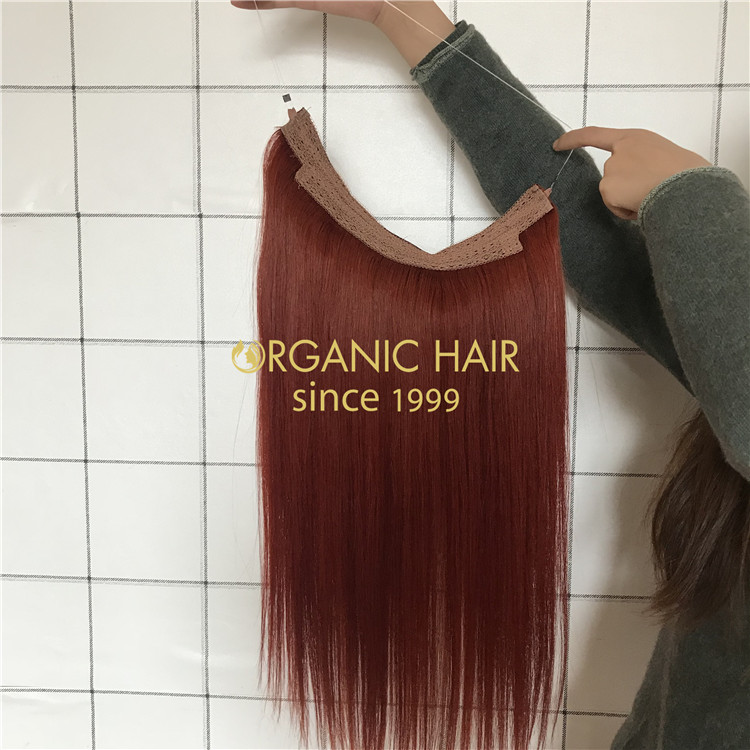 Premium human hair #60 halo hair extensions H151